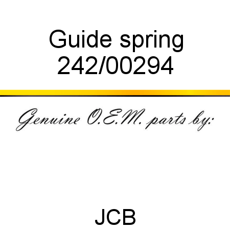 Guide, spring 242/00294