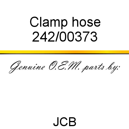 Clamp, hose 242/00373