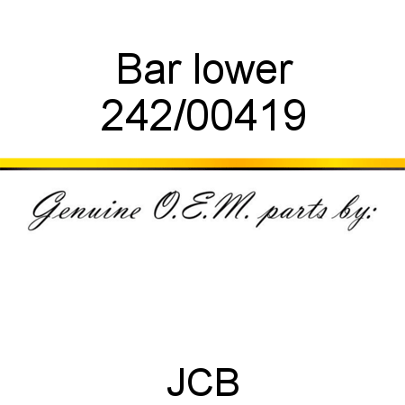 Bar, lower 242/00419