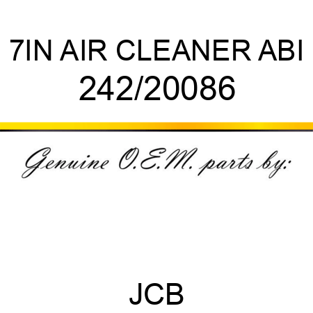 7IN AIR CLEANER ABI 242/20086