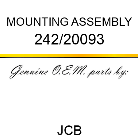 MOUNTING ASSEMBLY, 242/20093
