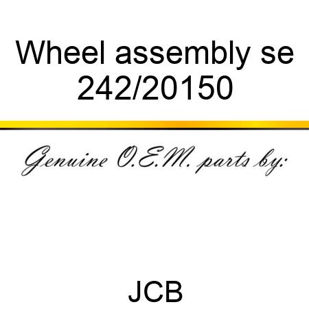 Wheel assembly, se 242/20150
