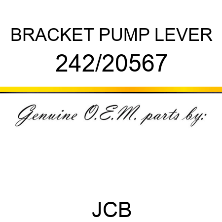 BRACKET PUMP LEVER 242/20567