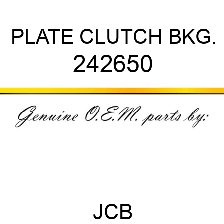 PLATE CLUTCH BKG. 242650