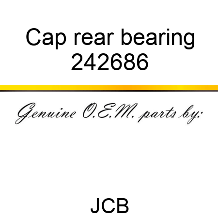 Cap rear bearing 242686