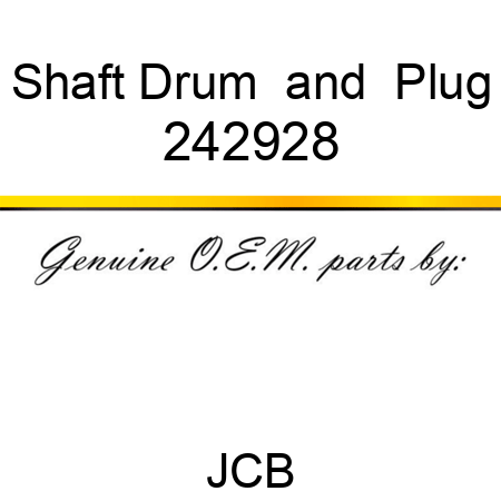 Shaft Drum & Plug 242928