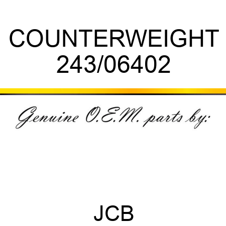 COUNTERWEIGHT 243/06402