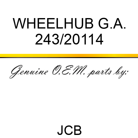 WHEELHUB G.A. 243/20114