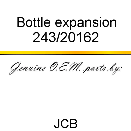 Bottle, expansion 243/20162