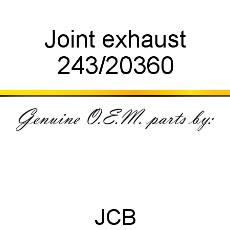 Joint, exhaust 243/20360