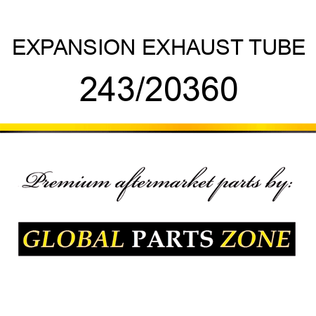 EXPANSION EXHAUST TUBE 243/20360