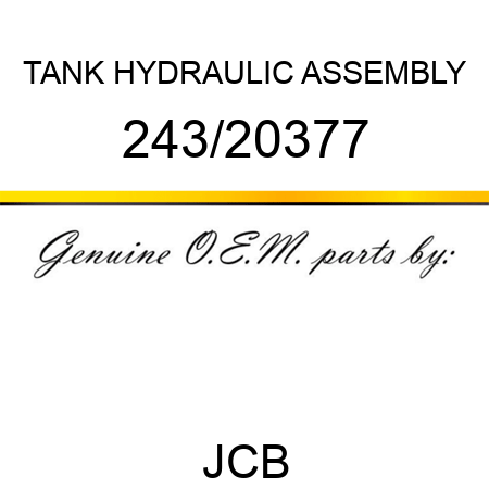 TANK HYDRAULIC ASSEMBLY 243/20377