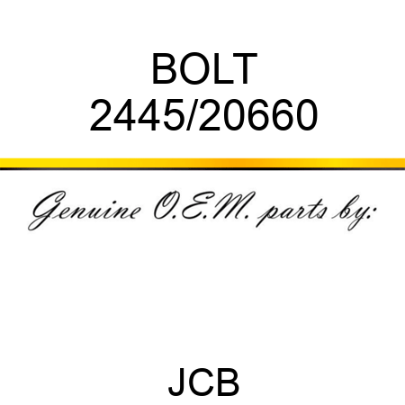 BOLT 2445/20660