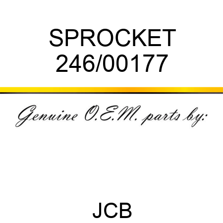 SPROCKET 246/00177