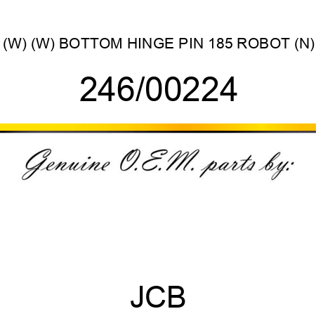 (W) (W) BOTTOM HINGE PIN 185 ROBOT (N) 246/00224