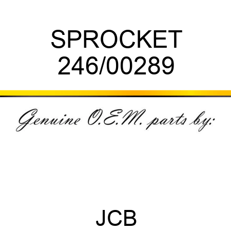 SPROCKET 246/00289