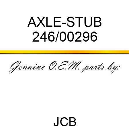 AXLE-STUB 246/00296