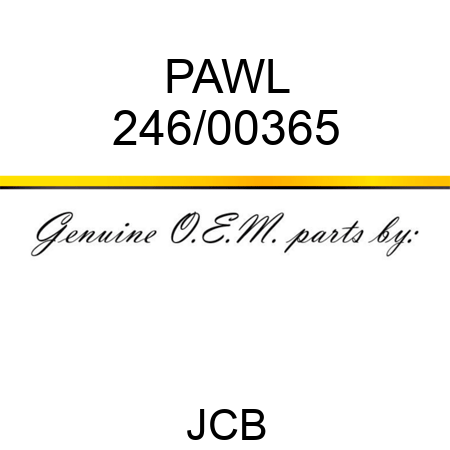 PAWL 246/00365
