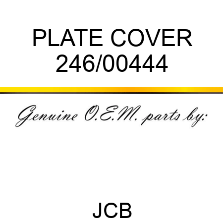 PLATE COVER 246/00444