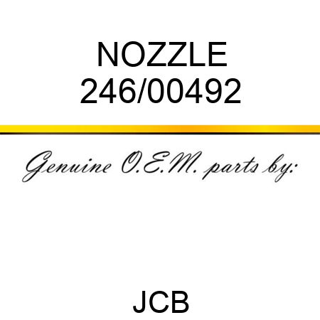 NOZZLE 246/00492