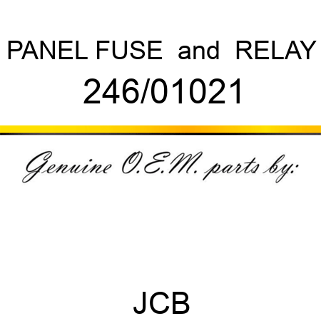 PANEL FUSE & RELAY 246/01021