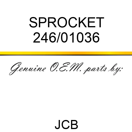 SPROCKET 246/01036