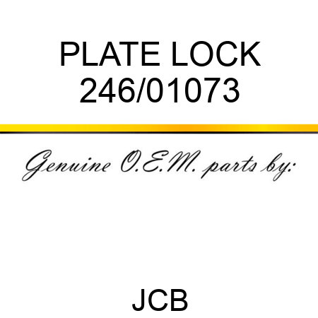 PLATE LOCK 246/01073