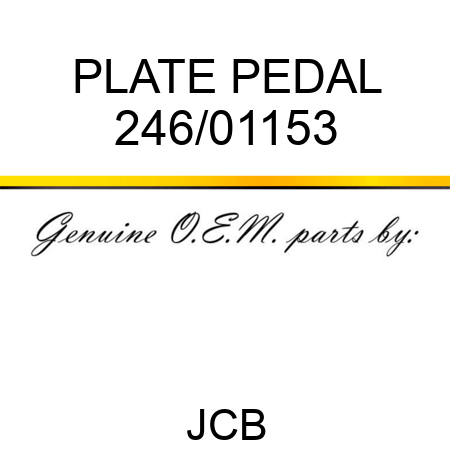 PLATE PEDAL 246/01153