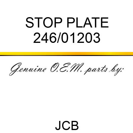 STOP PLATE 246/01203