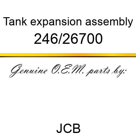 Tank, expansion, assembly 246/26700
