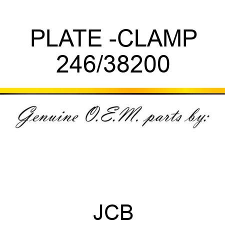 PLATE -CLAMP 246/38200