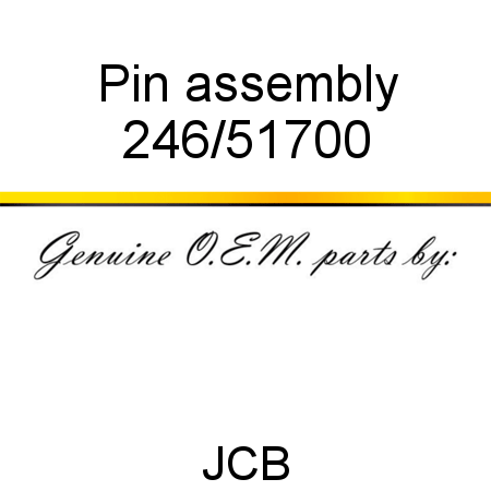 Pin, assembly 246/51700