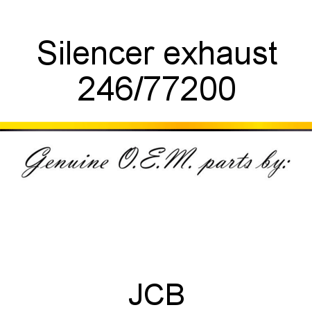 Silencer, exhaust 246/77200