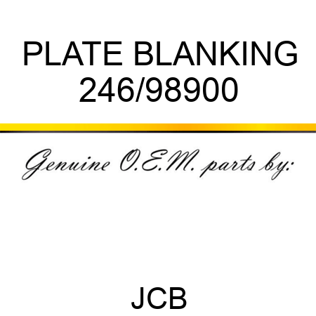 PLATE BLANKING 246/98900