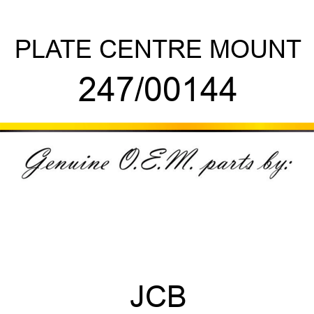 PLATE CENTRE MOUNT 247/00144