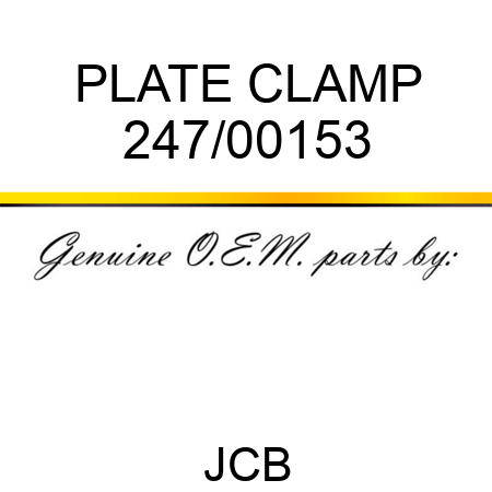 PLATE CLAMP 247/00153