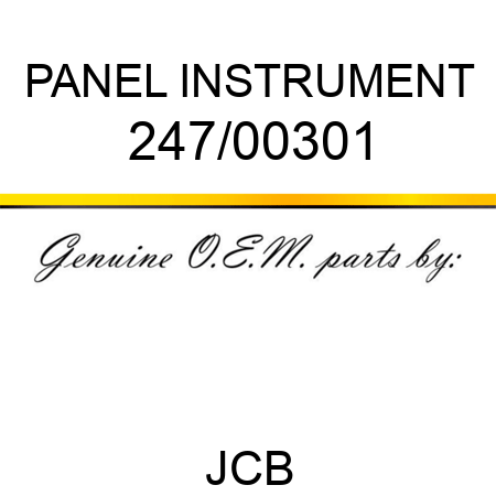 PANEL INSTRUMENT 247/00301