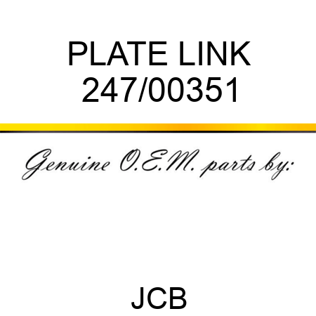 PLATE LINK 247/00351