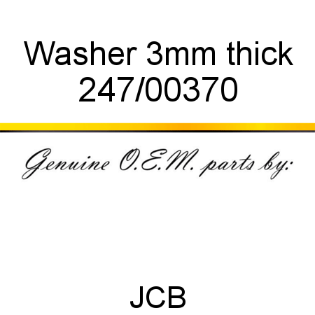 Washer, 3mm thick 247/00370