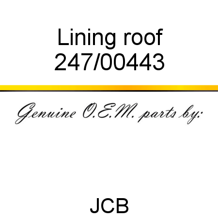 Lining, roof 247/00443