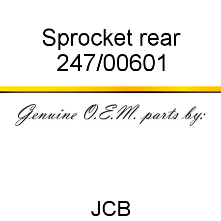 Sprocket, rear 247/00601