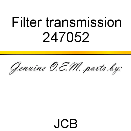 Filter, transmission 247052