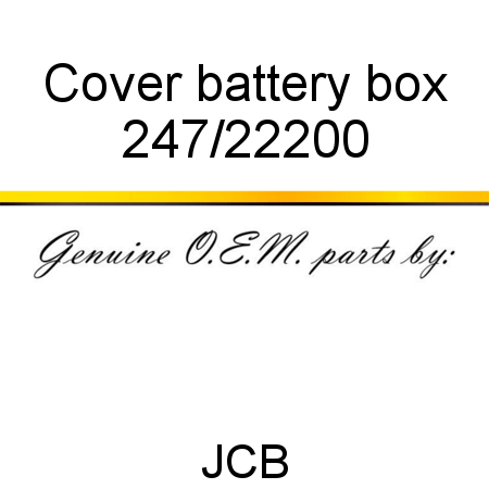 Cover, battery box 247/22200