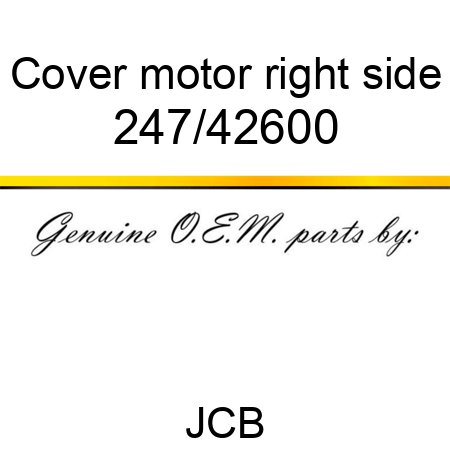 Cover, motor, right side 247/42600