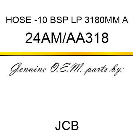 HOSE -10 BSP LP 3180MM A 24AM/AA318