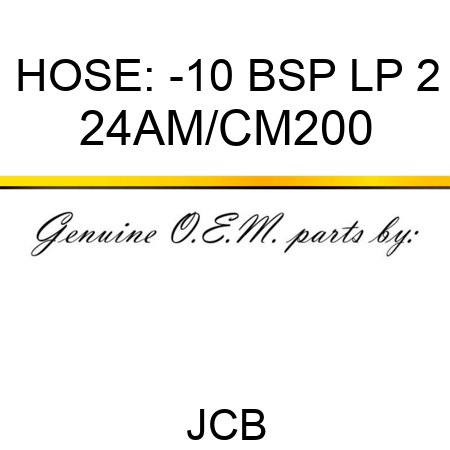 HOSE: -10 BSP LP 2 24AM/CM200