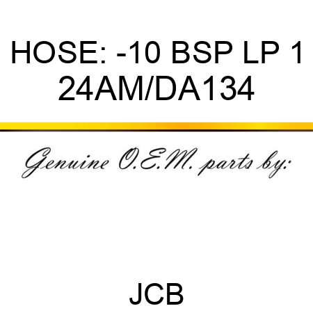 HOSE: -10 BSP LP 1 24AM/DA134