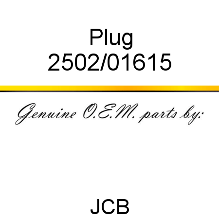 Plug 2502/01615