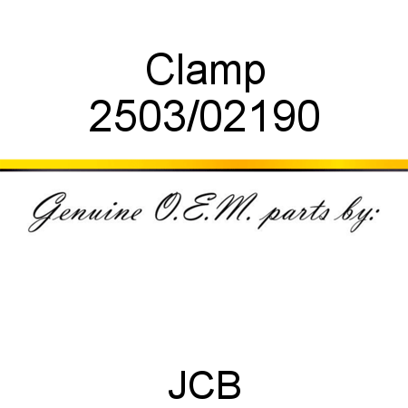 Clamp 2503/02190