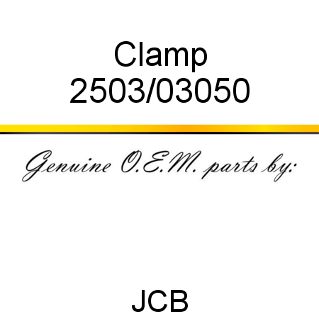 Clamp 2503/03050